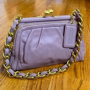 Coach | Authentic Pristine Coach Bag | Purple Leather Parker Kisslock Satchel